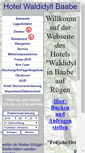 Mobile Screenshot of hotel-waldidyll-baabe.de
