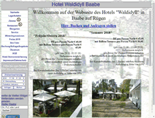 Tablet Screenshot of hotel-waldidyll-baabe.de